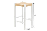 NNEKGE Set of 2 Amber Counter Stool (White Natural)
