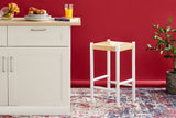 NNEKGE Set of 2 Amber Counter Stool (White Natural)