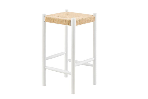 NNEKGE Set of 2 Amber Counter Stool (White Natural)