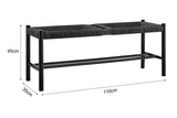 NNEKG Amber Bench Stool Large (Black Black)