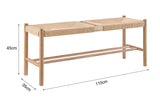 NNEKGE Amber Bench Stool Large (Oak Natural)