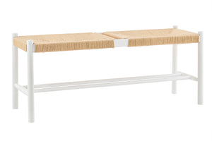 NNEKGE Amber Bench Stool Large (White Natural)