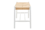 NNEKGE Amber Bench Stool Large (White Natural)