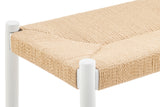 NNEKGE Amber Bench Stool Small (White Natural)