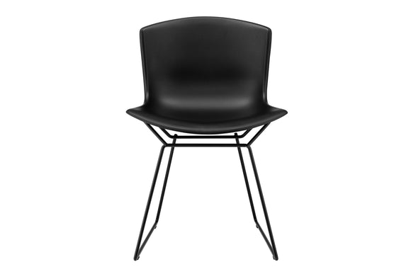 NNEKGE Set of 2 Bertoia Molded Shell Side Chair Replica (Black)