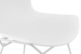 NNEKGE Set of 2 Bertoia Molded Shell Side Chair Replica (White)
