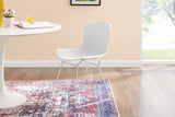 NNEKGE Set of 2 Bertoia Molded Shell Side Chair Replica (White)