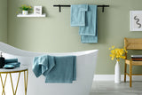 NNEKG Matt Blatt 7 Piece Brianca Textured Turkish Cotton Towel Set (Lagoon)