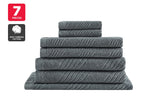 NNEKG Matt Blatt 7 Piece Brianca Textured Turkish Cotton Towel Set (Dove)