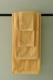 NNEKG Matt Blatt 7 Piece Brianca Textured Turkish Cotton Towel Set (Lemon)