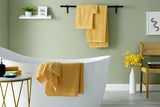 NNEKG Matt Blatt 7 Piece Brianca Textured Turkish Cotton Towel Set (Lemon)