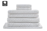 NNEKG Matt Blatt 7 Piece Brianca Textured Turkish Cotton Towel Set (White)