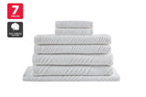 NNEKG Matt Blatt 7 Piece Brianca Textured Turkish Cotton Towel Set (White)