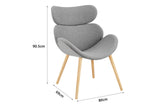 NNEKG Matt Blatt Candice Resting Chair (Grey Fabric)
