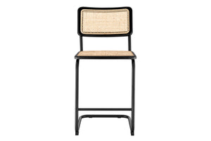 NNEKG Marcel Breuer Cesca Chair Replica Set of 2 Counter Stool (Black Rattan)
