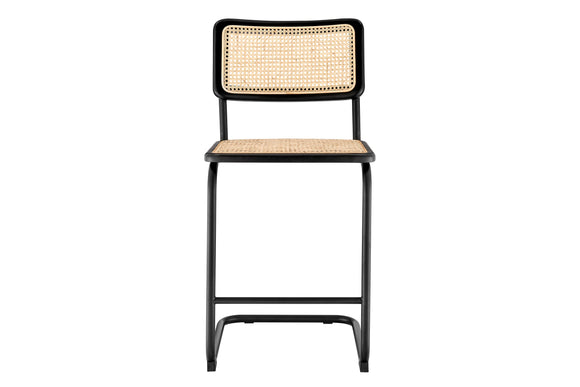 NNEKG Marcel Breuer Cesca Chair Replica Set of 2 Counter Stool (Black Rattan)