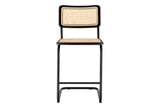NNEKG Marcel Breuer Cesca Chair Replica Set of 2 Counter Stool (Black Rattan)