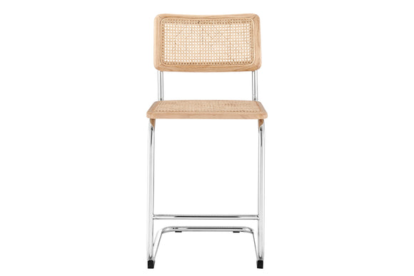 NNEKG Marcel Breuer Cesca Chair Replica Set of 2 Counter Stool (Natural Rattan)