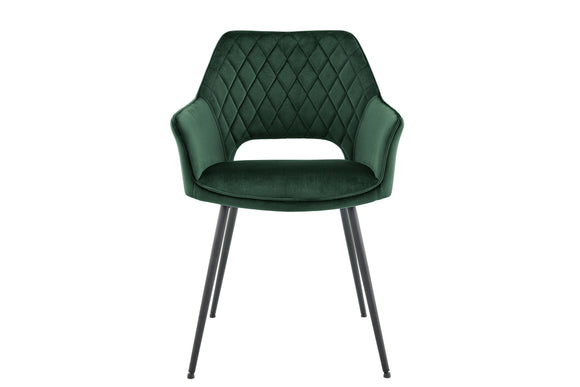 NNEKG Matt Blatt Set of 2 Dublin Dining Armchairs (Dark Green)