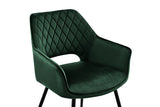 NNEKG Matt Blatt Set of 2 Dublin Dining Armchairs (Dark Green)