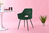 NNEKG Matt Blatt Set of 2 Dublin Dining Armchairs (Dark Green)