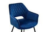 NNEKG Matt Blatt Set of 2 Dublin Armchairs (Dark Blue)