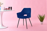 NNEKG Matt Blatt Set of 2 Dublin Armchairs (Dark Blue)