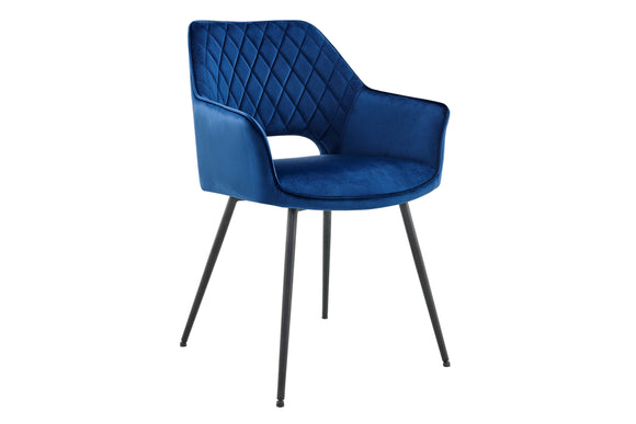 NNEKG Matt Blatt Set of 2 Dublin Armchairs (Dark Blue)