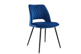 NNEKG Set of 2 Dublin Dining Chairs (Dark Blue)