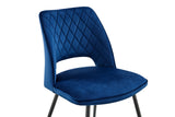 NNEKG Set of 2 Dublin Dining Chairs (Dark Blue)
