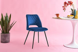 NNEKG Set of 2 Dublin Dining Chairs (Dark Blue)