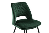 NNEKG Matt Blatt Set of 2 Dublin Dining Chairs (Dark Green)