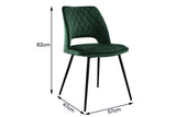 NNEKG Matt Blatt Set of 2 Dublin Dining Chairs (Dark Green)