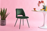 NNEKG Matt Blatt Set of 2 Dublin Dining Chairs (Dark Green)