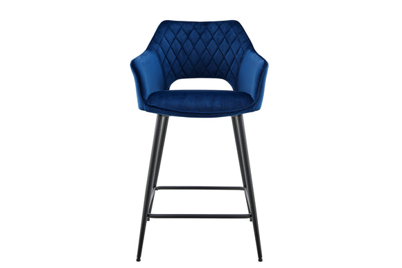 NNEKG Matt Blatt Set of 2 Dublin Stools (Dark Blue)