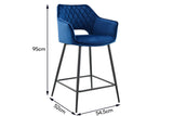 NNEKG Matt Blatt Set of 2 Dublin Stools (Dark Blue)