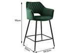 NNEKG Set of 2 Dublin Stools (Dark Green)