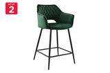 NNEKG Set of 2 Dublin Stools (Dark Green)