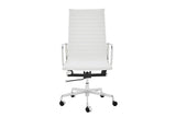 NNEKGE Replica Eames Group Standard High Back Office Chair (White Leather)
