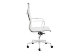 NNEKGE Replica Eames Group Standard High Back Office Chair (White Leather)