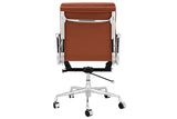 NNEKGE Replica Eames Group Standard Aluminium Padded Low Back Office Chair (Black Leather)
