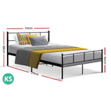 NNEDSZ Metal Bed Frame King Single Size Platform Foundation Mattress Base SOL
