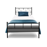 NNEDSZ Metal Bed Frame Single Size Platform Foundation Mattress Base SOL Black