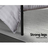 NNEDSZ Metal Bed Frame Single Size Platform Foundation Mattress Base SOL Black