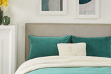 NNEKG Matt Blatt Eden Cotton Velvet Quilt Cover Set (Teal Double)