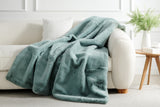 NNEKGE Delmar Faux Fur Throw (Jade 180cm x 200cm)