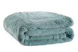 NNEKGE Delmar Faux Fur Throw (Jade 180cm x 200cm)