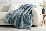 NNEKGE Delmar Faux Fur Throw (Storm 180cm x 200cm)