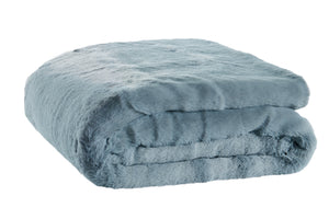 NNEKGE Delmar Faux Fur Throw (Storm 180cm x 200cm)