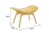 NNEKG Featherston Contour Ottoman Replica (Mustard)